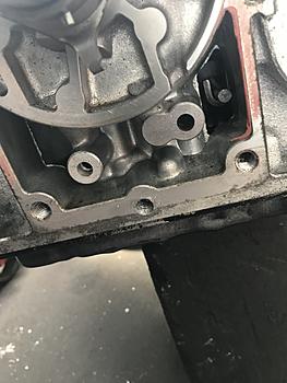 Fresh hole tapped in the gearbox